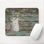 witwashout van blauwe schuur - hout , bijtend land muismat (Met muis)