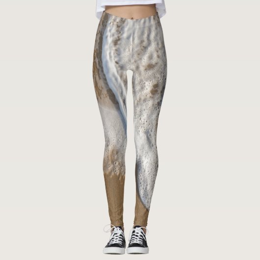 Witwassen in de oceaan leggings (Voorkant)