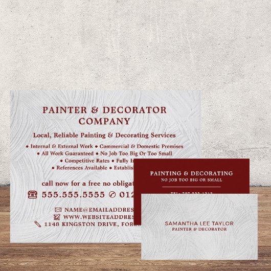 Witwasverf, schilder & decorateur flyer