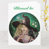 Witwieken, gezegend als wenskaart kaart (Gele Bloem)