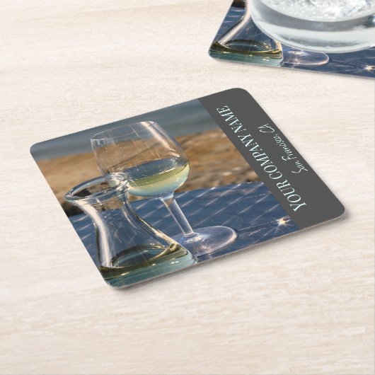 Witwijndocument Onderzetter voor wijnwinkel of wij (Schuin)