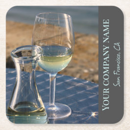 Witwijndocument Onderzetter voor wijnwinkel of wij