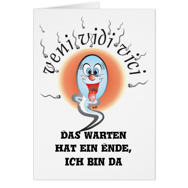 witzige Geburtsanzeige Karte (Voorkant)