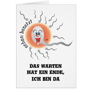witzige Geburtsanzeige Karte