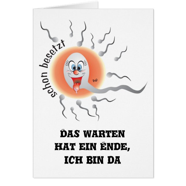 witzige Geburtsanzeige Karte (Voorkant)