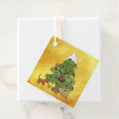 Witziger Weihnachtsbaum  Bedankjes Labels (In situ)