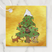 Witziger Weihnachtsbaum Bedankjes Labels (Voorkant)