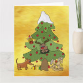 Witziger Weihnachtsbaum Kaart (Voorkant)