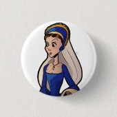 Wiven van Henry VIII Badge - Anne Boleyn Ronde Button 3,2 Cm (Voorkant)