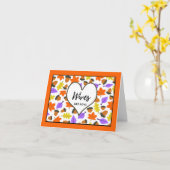 Wiven zijn liefdesherfst-Birthday-bladeren en zale Kaart (Gele Bloem)