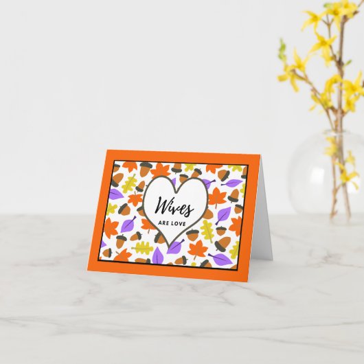 Wiven zijn liefdesherfst-Birthday-bladeren en zale Kaart (Gele Bloem)