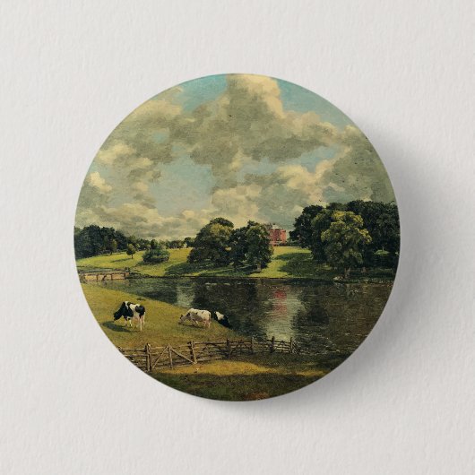 Wivenhoe Park door John Constable Ronde Button 5,7 Cm (Voorkant)