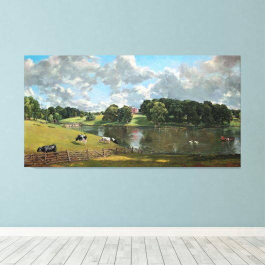 Wivenhoe Park, Essex van John Constable (1816) Canvas Afdruk (Insitu (Houten vloer))