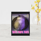 Wiwiwi Cat Meme Kaart (Gele Bloem)