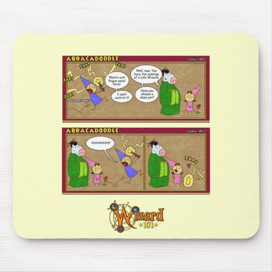 Wizard101 Abracadoedle Comic Mousepad Muismat (Voorkant)