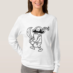 Wizard101 - Doodle Pirate Gobbler (zwart-wit) T-shirt
