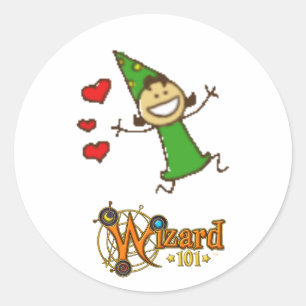 Wizard101 Life Doodle-stickers Ronde Sticker