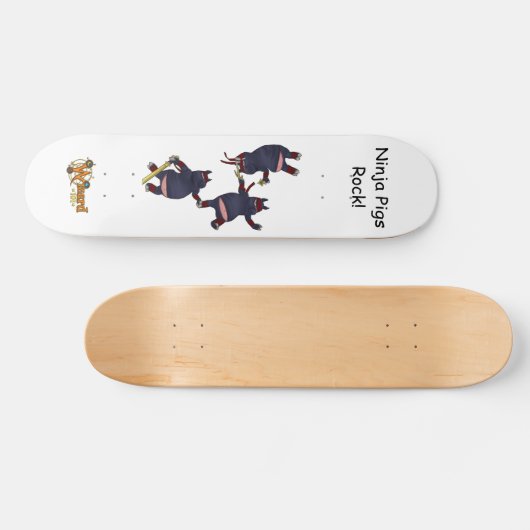 Wizard101 Ninja Pigs Rock Skateboard (Horizontaal)