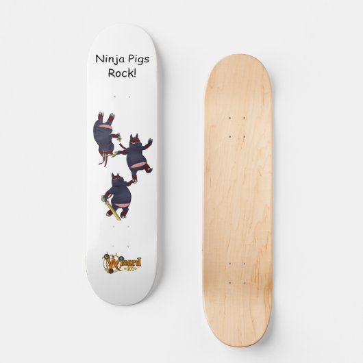 Wizard101 Ninja Pigs Rock Skateboard (Voorkant)