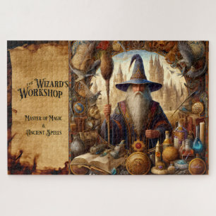 Wizard Art Print Fantasy Tovenarij Magische Artefa Legpuzzel