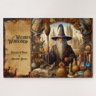 Wizard Art Print Fantasy Tovenarij Magische Artefa Legpuzzel