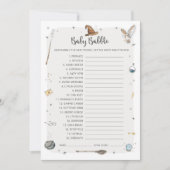 Wizard Baby shower Baby Babble Word Scramble spel Kaart (Voorkant)