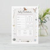 Wizard Baby shower Baby Prediction Game Kaart (Staand voorkant)