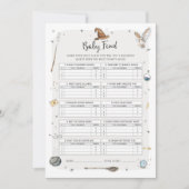 Wizard Baby shower Baby Trivia Spel Kaart (Voorkant)