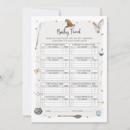 Wizard Baby shower Baby Trivia Spel Kaart