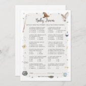 Wizard Baby shower Baby Trivia Spel Kaart (Voorkant / Achterkant)