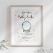 Wizard Baby shower Hoeveel Sokken er in de pot zit Poster
