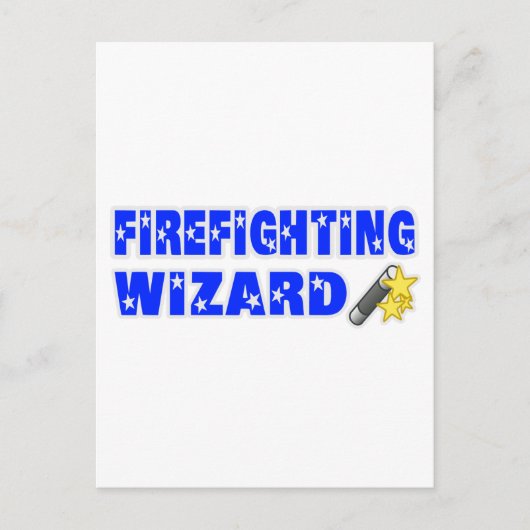 Wizard Brandbestrijding Briefkaart (Voorkant)