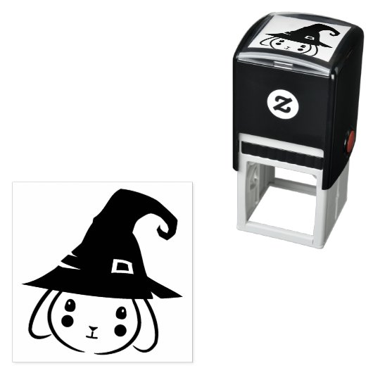 Wizard Bunny Illustration Zelfinktende Stempel (In situ)