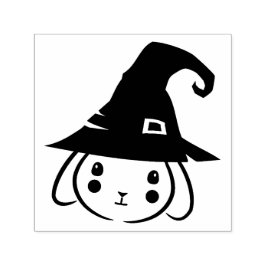 Wizard Bunny Illustration Zelfinktende Stempel