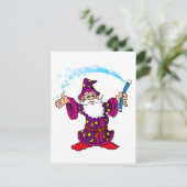 Wizard cartoon briefkaart (Staand voorkant)