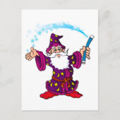 Wizard cartoon briefkaart (Voorkant)