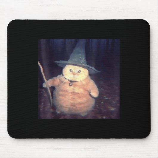 Wizard Cat Halloween Cat Meme _1 Muismat (Voorkant)