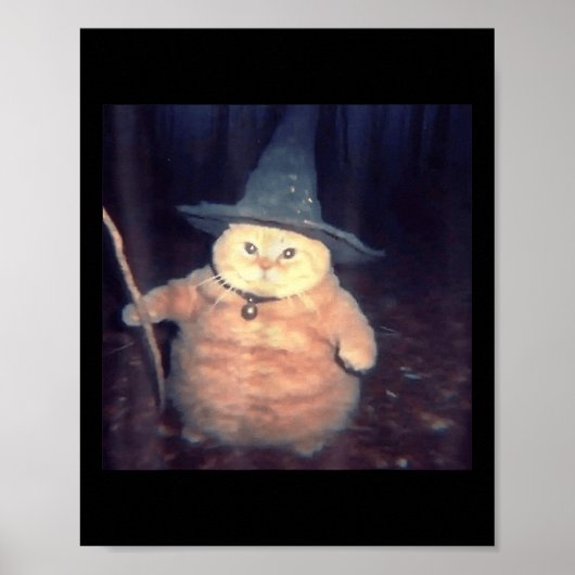 Wizard Cat Halloween Cat Meme _1 Poster (Voorkant)