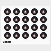 Wizard Cat Halloween Cat Meme _1 Ronde Sticker (Vel)