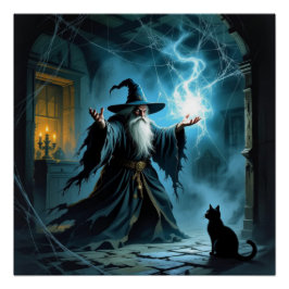 Wizard / Cat-Poster Perfect Poster