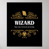 Wizard Class Tabletop RPG Gaming Poster (Voorkant)