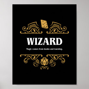 Wizard Class Tabletop RPG Gaming Poster