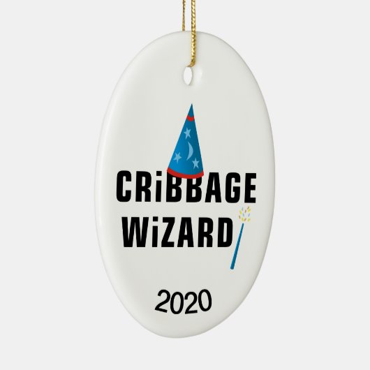 Wizard Cribbage Keramisch Ornament (Rechts)