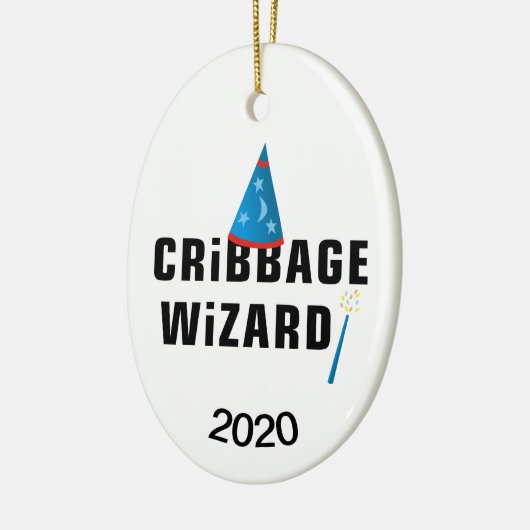 Wizard Cribbage Keramisch Ornament (Links)