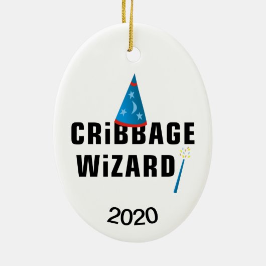 Wizard Cribbage Keramisch Ornament (Achterkant)