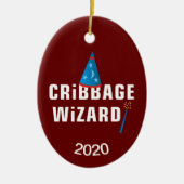 Wizard Cribbage Keramisch Ornament (Voorkant)