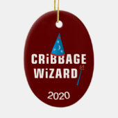 Wizard Cribbage Keramisch Ornament (Achterkant)