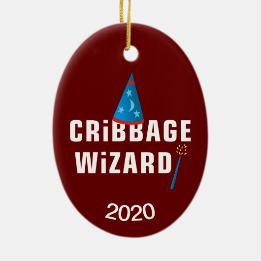 Wizard Cribbage Keramisch Ornament (Achterkant)