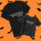 Wizard Daddy Zwart Halloween Family Matching T-shirt