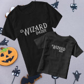 Wizard Daddy Zwart Halloween Family Matching T-shirt